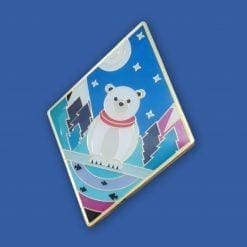 Polar bear enamel pin