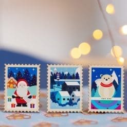 Festive stamp pin collection