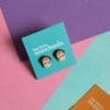 Frida (Little Icons) - eco friendly wooden stud earrings
