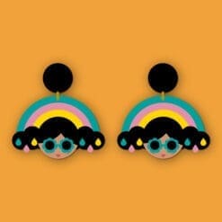 Eco-friendly ‘Weather Girls’ black cloud dangle earrings