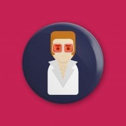Elton John - Cute, minimalist design - 38mm button badge