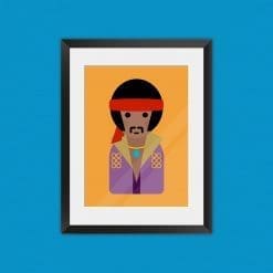 Jimi Hendrix inspired unframed art print