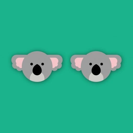 Koalas - Eco friendly wooden stud earrings