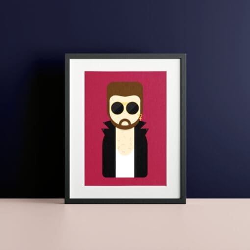 George Michael inspired unframed art print