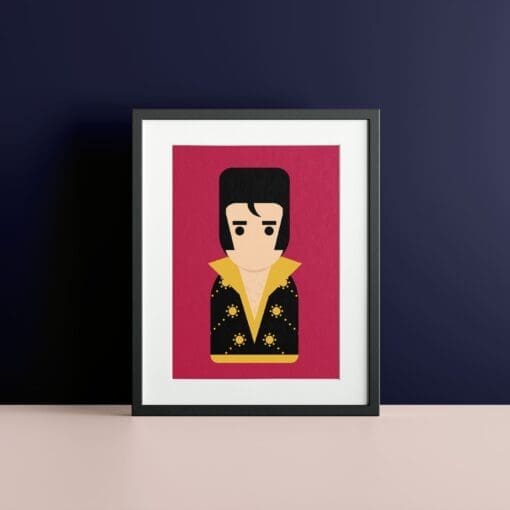 Elvis Presley inspired unframed art print