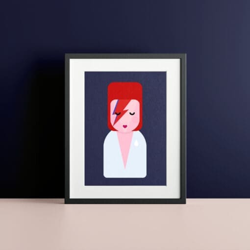 David Bowie (Aladdin Sane) inspired unframed art print