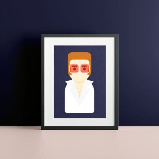 Elton John inspired unframed art print