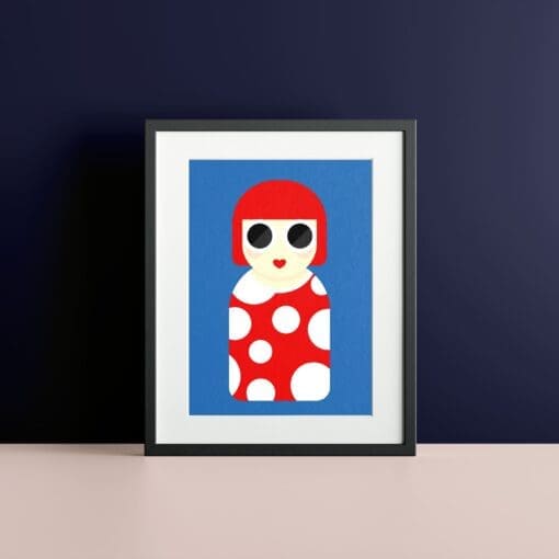 Yayoi Kusama inspired unframed art print