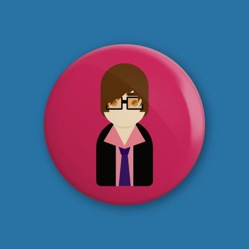 Jarvis Cocker - Cute, minimalist design - 38mm button badge