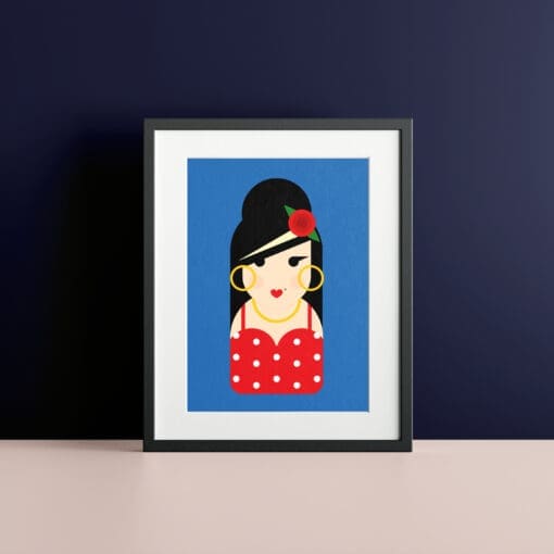 Amy Winehouse inspired unframed art print