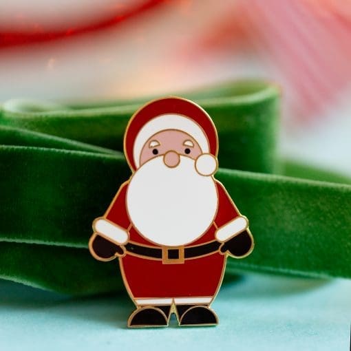 Cute Father Christmas hard enamel pin
