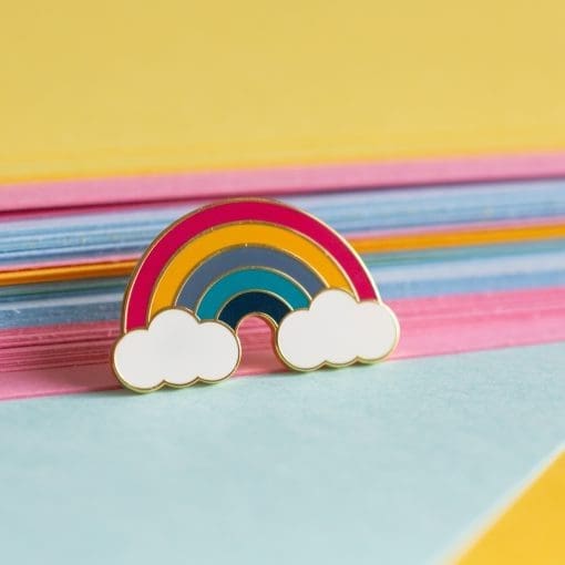 Cute colourful rainbow hard enamel pin