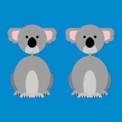 Koala animal dangle earrings