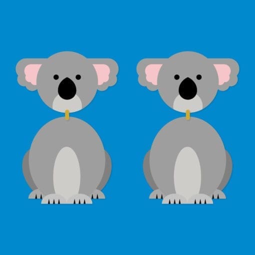 Koala animal dangle earrings