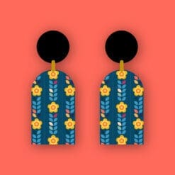 Wooden ‘Retro Scandi’ statement earrings