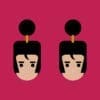 Large Elvis Presley inspired lightweight laser cut statement earrings