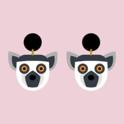 Large Lemur lightweight laser cut statement earrings