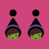 Large Witch lightweight laser cut statement earrings