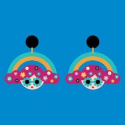 Eco-friendly ‘Summer Girl’ statement dangle earrings