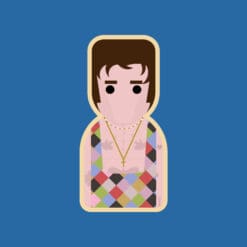 This 38mm wooden pin is inspired by Harry Styles and is taken from my popular series of ‘Little Icon’ illustrations. He’s perfect for any fan and would make a great, affordable gift.