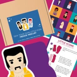 Freddie Mercury inspired Plushie Cushion Sewing Kit - Little Icons
