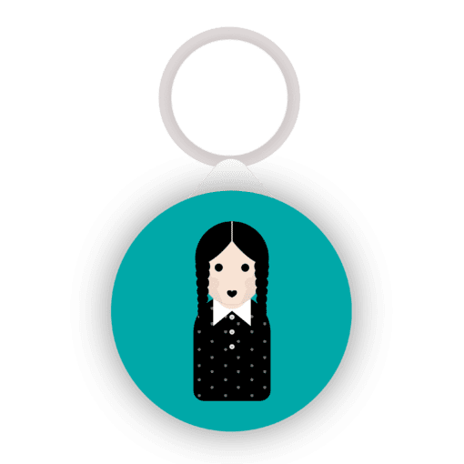 Little Icons Wednesday Addams inspired keyring