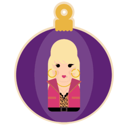 UV printed statement bauble inspired by Dolly Parton