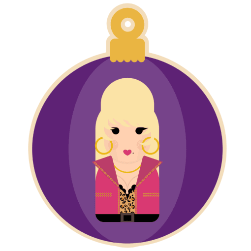 UV printed statement bauble inspired by Dolly Parton