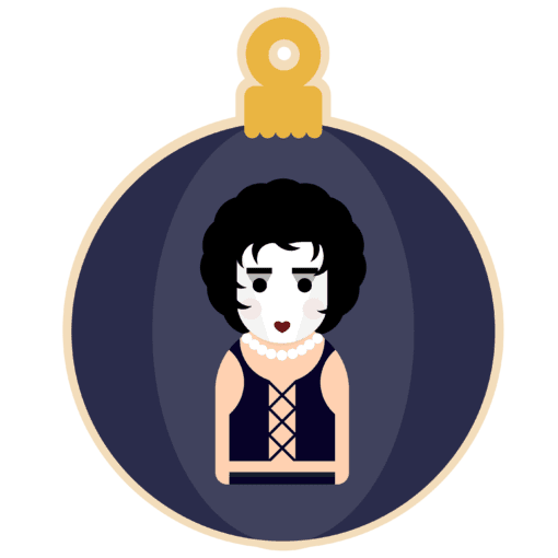 UV printed statement bauble inspired by Frank-n-Furter