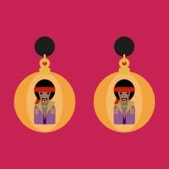 Jimi Hendrix bauble earrings