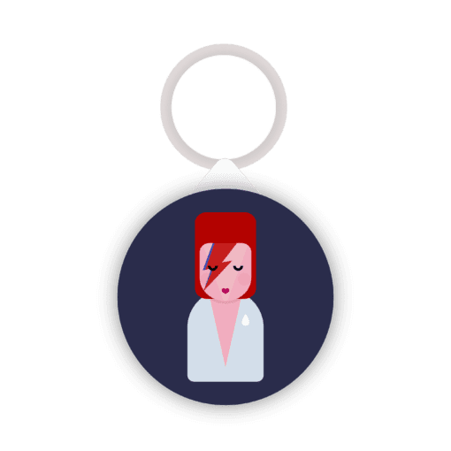 Little Icons David Bowie (Aladdin Sane) inspired keyring