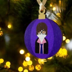 UV printed statement bauble inspired by Jarvis Cocker