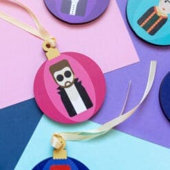 UV printed statement bauble inspired by George Michael