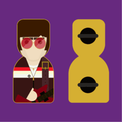 Cute hard enamel pin inspired by Noel Gallagher