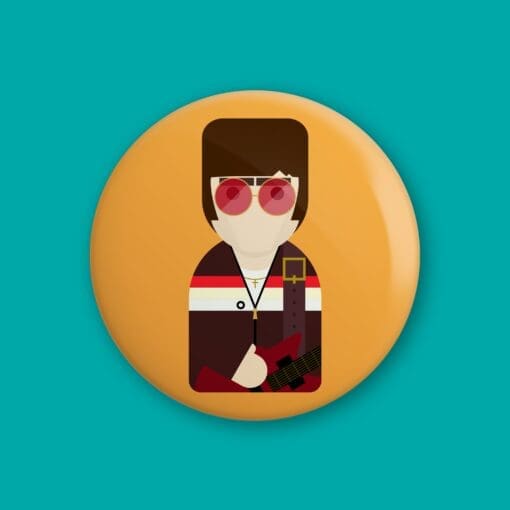 Noel Gallagher - Cute, minimalist design - 38mm button badge