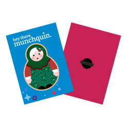 Eco-friendly wooden pin of Mrs. Claus