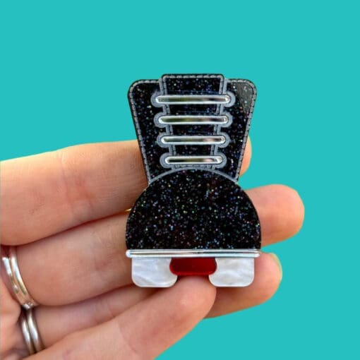 Roller skate - acrylic statement brooch