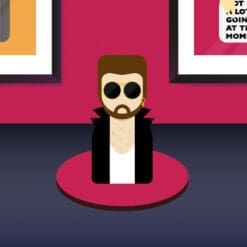 George Michael inspired cute wooden standee