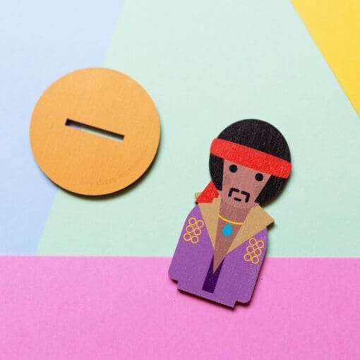 Jimi Hendrix inspired cute wooden standee