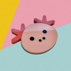 Axolotl - acrylic statement brooch