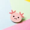 Axolotl - acrylic statement brooch