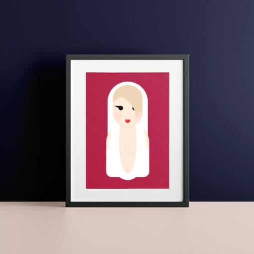 Kylie Minogue inspired unframed art print